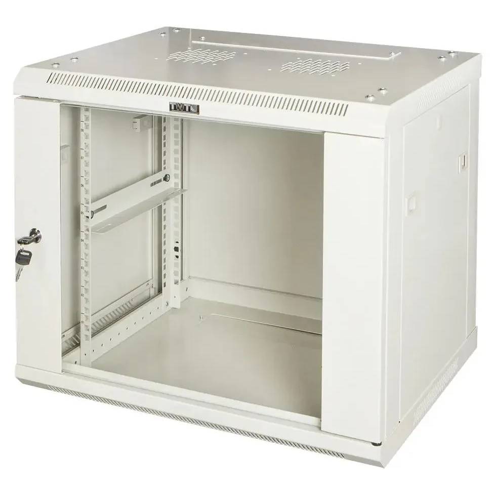 Шкаф коммутационный Lanmaster (TWT-CBWPG-9U-6X4-GY) настенный 9U 600x400мм пер.дв.стекл 60кг серый TWT-CBWPG-9U-6X4-GY