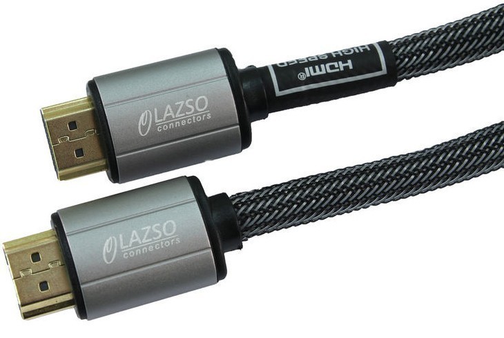 Кабель HDMI (19M) - HDMI (19M), 0.5м, Lazso WH-111(0,5M)-B, черный
