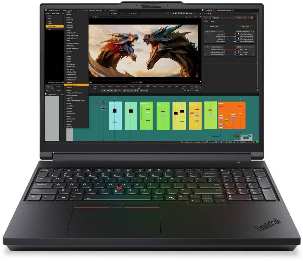 Ноутбук Lenovo ThinkPad P16 Gen 3 (21RQ001HUS) 16" IPS, Core Ultra 7 255HX/ 64Gb/ 2TbSSD/ RTX PRO 3000 12GB/ W11/ Black