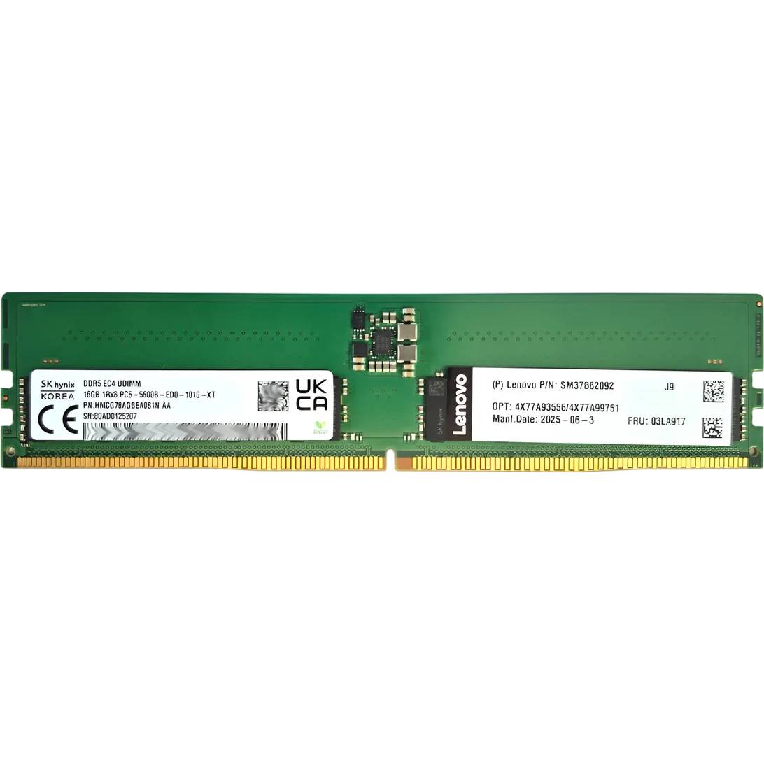 Серверная оперативная память 16Gb Lenovo (4X77A99751), DDR V, PC-44800, 5600MHz, ECC