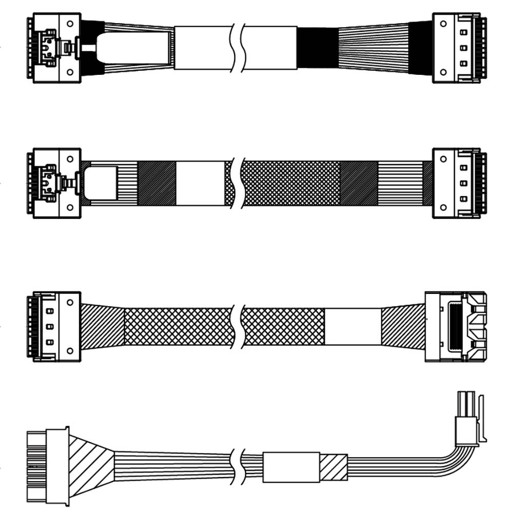 Кабель Lenovo ThinkSystem SR650 V3 2.5 Chassis Front BP3 SAS/SATA Cable Kit 4X97A82937
