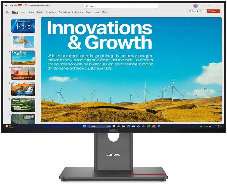 Монитор 23.8" Lenovo ThinkVision P24QD-40 (64B1GAT1UK), 2560x1440, IPS, 120Hz (HDMI, DP, USB Type-C)