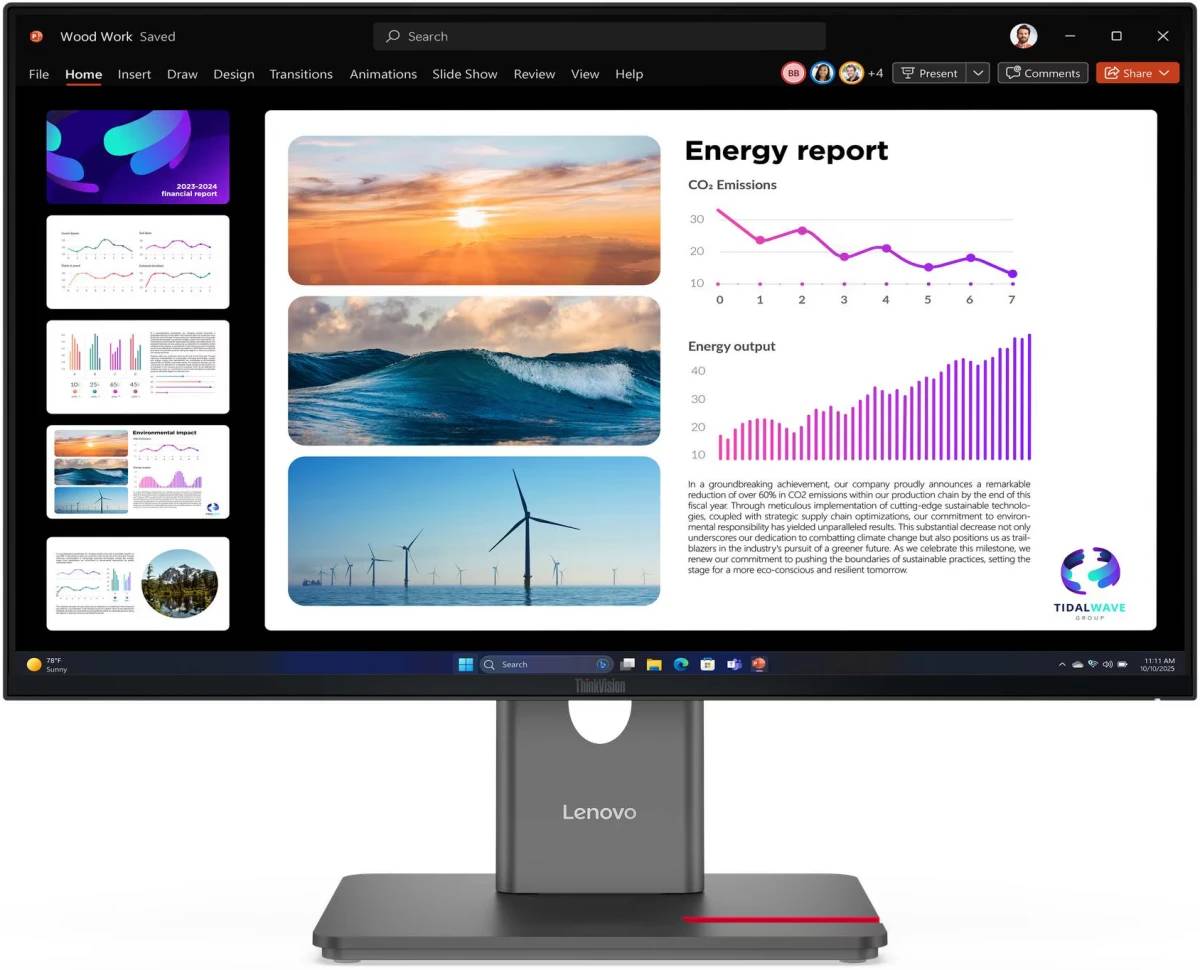 Монитор 23.8" Lenovo ThinkVision P24q-40 (64B2GAT1EU), 2560x1440, IPS, 120Hz, (HDMI, DP)