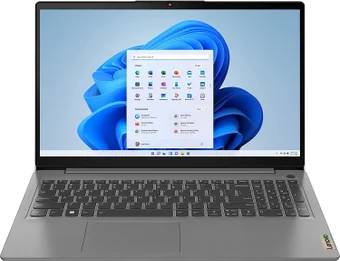 Ноутбук Lenovo IdeaPad 3 15IAU7 (82RK013NRK_16), 15.6" IPS, Core i3 1215U/ 16Gb/ 256SSD/ Grey
