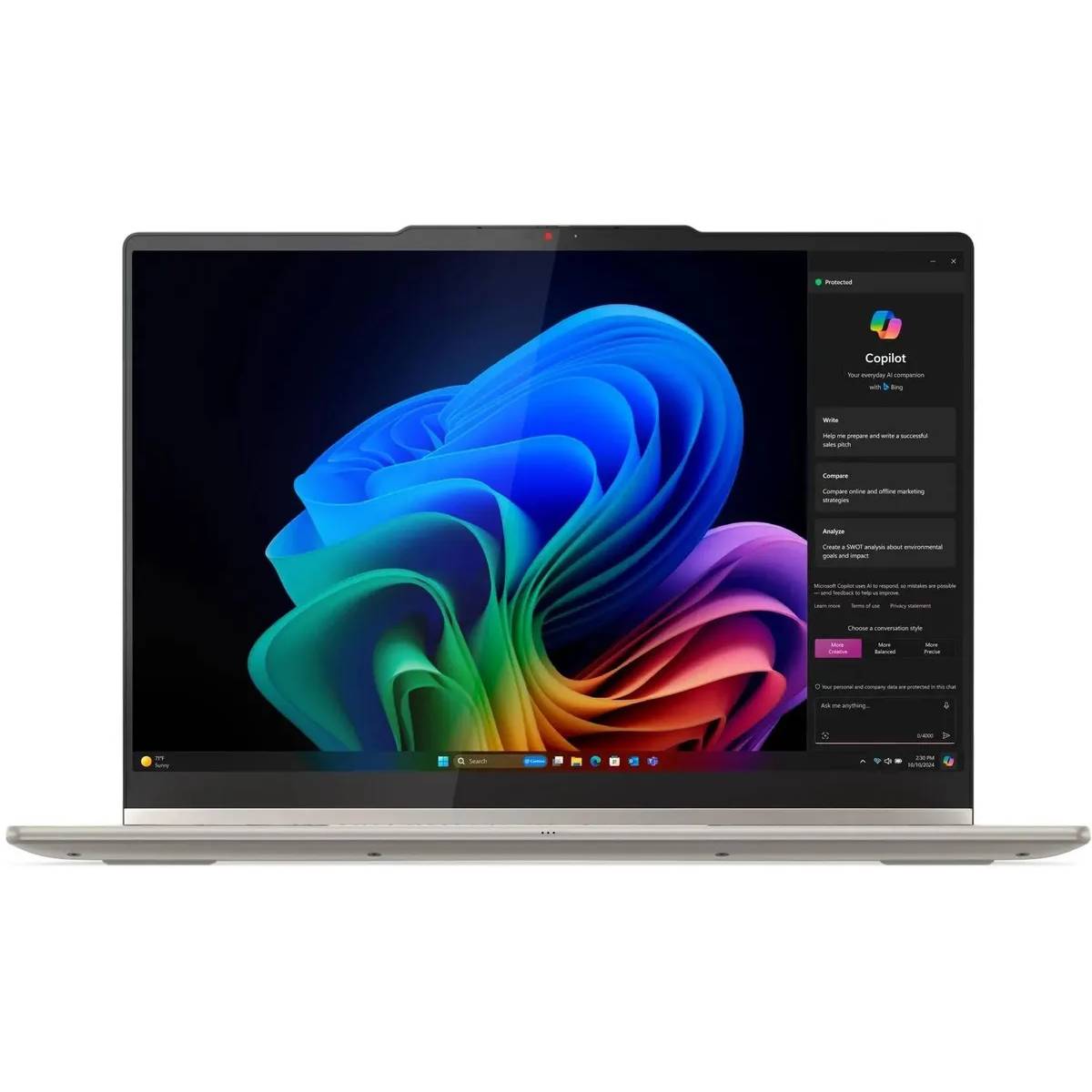 Ноутбук Lenovo Yoga Pro 7 14AKP10 (83JR005YRK), 14" OLED, Ryzen AI 5 340/ 24Gb/ 1TbSSD/ W11/ Beige