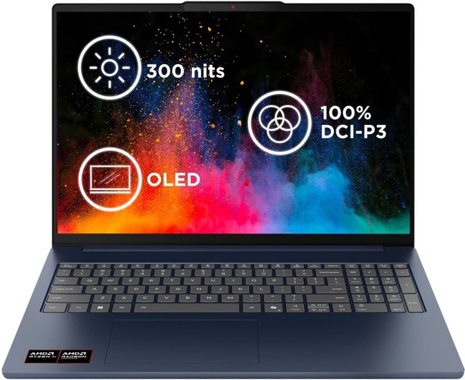 Ноутбук Lenovo IdeaPad Slim 5 16AHP11 (83S40002RK), 16" OLED, Ryzen 5 240/ 16Gb/ 512SSD/ Blue