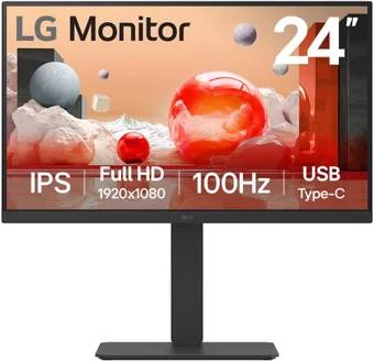 Монитор 23.8" LG 24BA650-B, 1920x1080, IPS, 100Hz, Speakers (HDMI, DP)