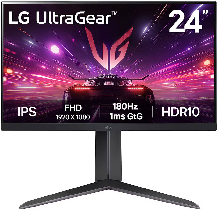 Монитор 23.8" LG 24GS65F-B, 1920x1080, IPS, 180Hz (HDMI, DP)