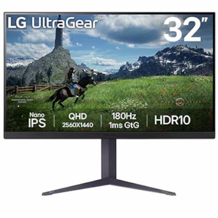Монитор 31.5" LG 32GS85Q-B, 2560x1440, IPS, 180Hz (2xHDMI, DP)
