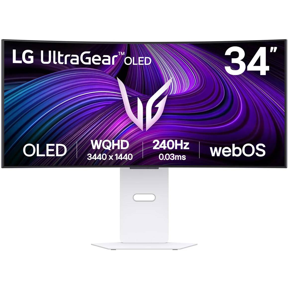 Монитор 34" LG 34GX90SA-W, 3440x1440, OLED, 240Hz (2xHDMI, DP)