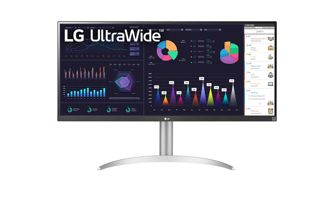 Монитор 34" LG 34WQ650-W, 2560x1080, IPS, 100Hz, Speakers (HDMI, DP, USB Type-C)