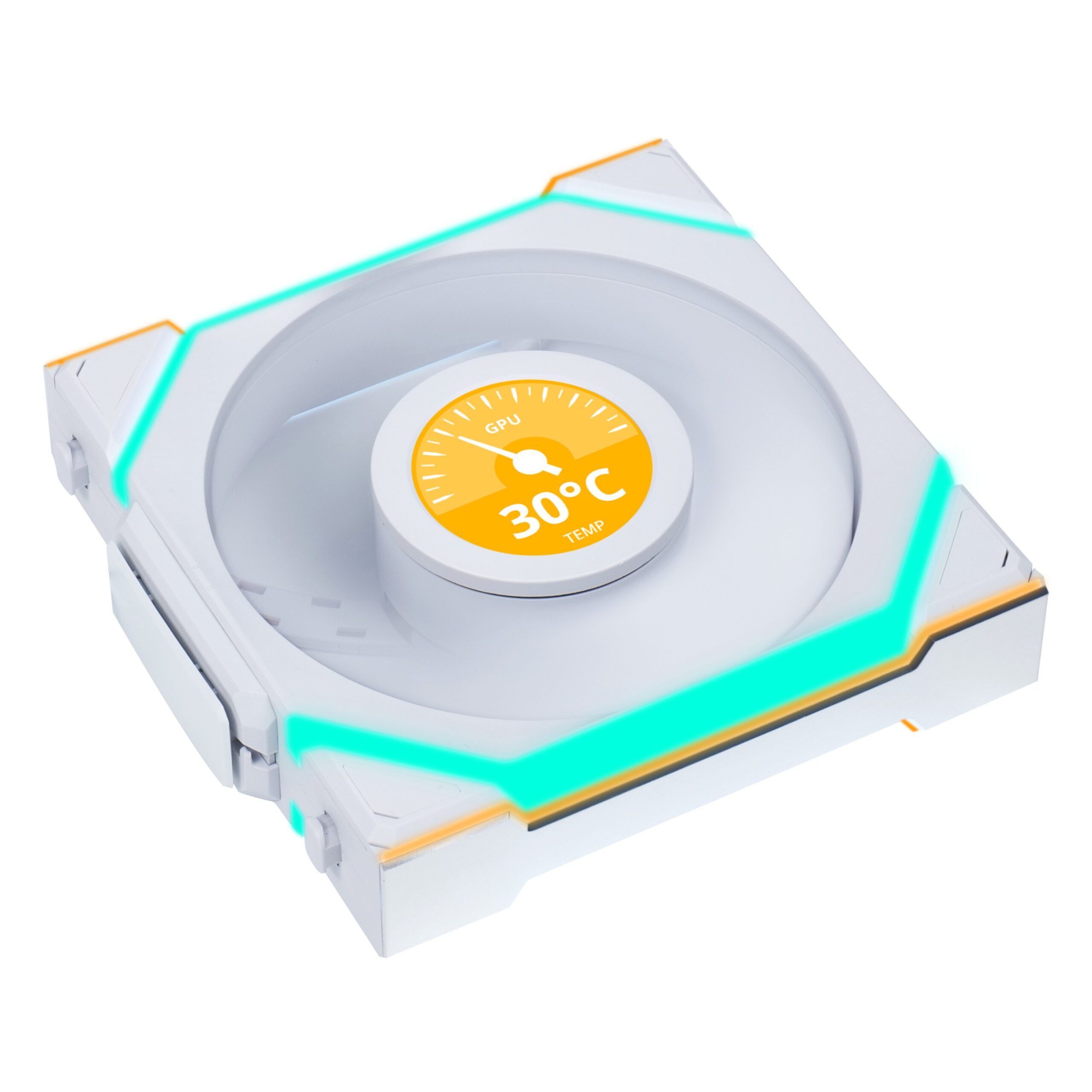 Вентилятор 12x12см Lian Li UNI FAN SL WIRELESS LCD 120 Reverse Blade White G99.12RSLLCD1W1W.R0