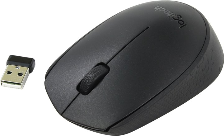 Мышь Logitech B170 Wireless, серый, 910-004798