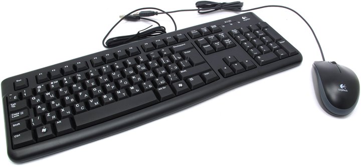 Набор Logitech Desktop MK120, USB, черный, 920-002561