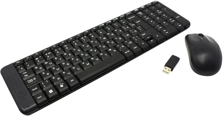 Набор Logitech Wireless Desktop MK220, USB, черный, 920-003169/920-003161