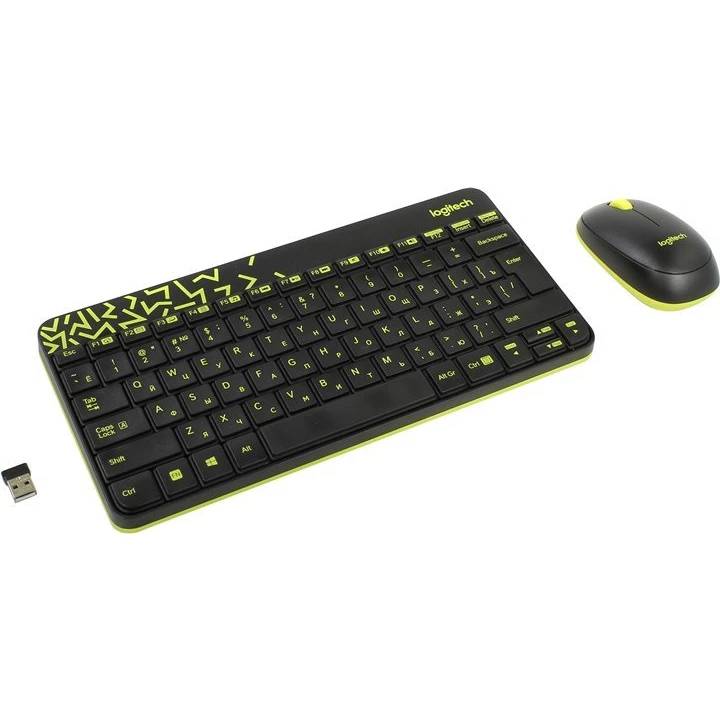 Набор Logitech Wireless Desktop MK240, USB, черный, 920-008198