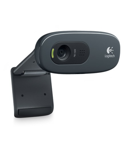 WEB камера Logitech C270HD, 0.9Mp, микрофон, USB, черная, 960-000999