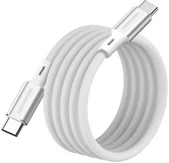 Кабель USB Type-C (M) - USB Type-C (M), 1.2м, Magssory CBL001s, 60W, Silver
