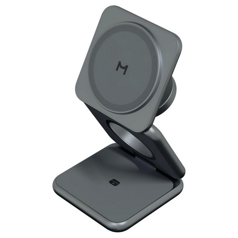 Беспроводное ЗУ Magssory Fold Midnight, WCH043m, серый