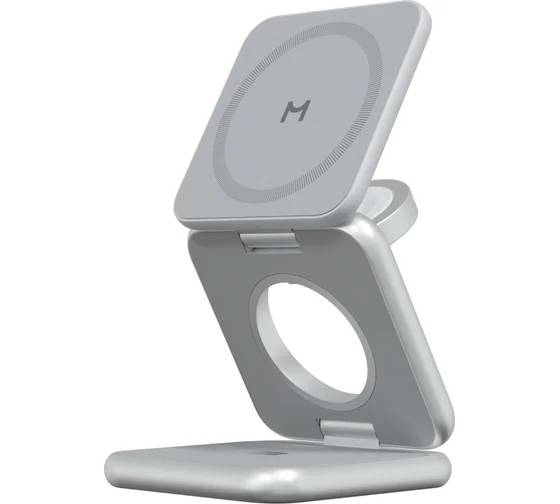 Беспроводное ЗУ Magssory Fold Pro, серебристый (WCH063s)