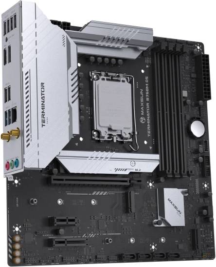 Материнская плата Maxsun Terminator B760M D5 WiFi V2, LGA1700, (DP, HDMI), 4xDDR V, mATX