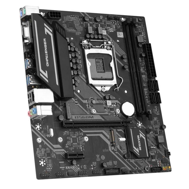 Материнская плата Maxsun MS-Challenger B560M, LGA1200, (VGA, HDMI, DP), 2xDDR IV, mATX, OEM