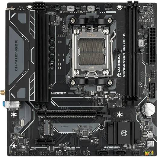 Материнская плата Maxsun MS-Challenger B650M-K WIFI, AM5, (HDMI), 2xDDR V, mATX