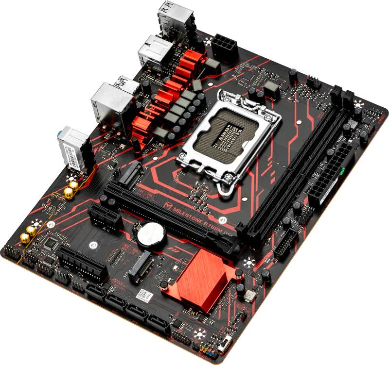 Материнская плата Maxsun Milestone B760M D5L V2, LGA1700, (DP, HDMI), 2xDDR V, mATX