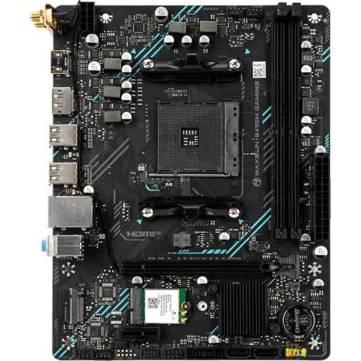 Материнская плата Maxsun MS-B450M GAMING WIFI, AM4, (DP, HDMI), 2xDDR IV, mATX