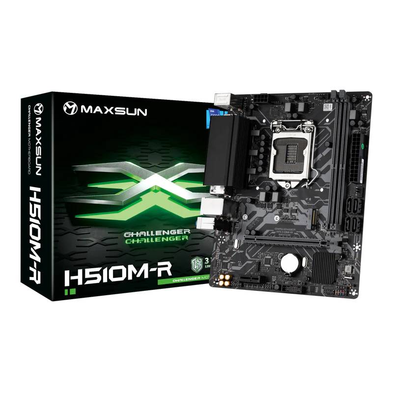 Материнская плата Maxsun MS-Challenger H510M-R, LGA1200, (VGA, HDMI), 2xDDR IV, mATX