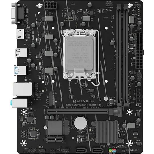 Материнская плата Maxsun MS-Challenger H610M-H WIFI, LGA1700, (VGA, HDMI), 2xDDR IV, mATX