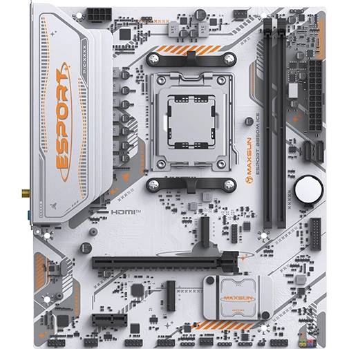 Материнская плата Maxsun MS-eSport B850M WIFI ICE, AM5, (HDMI, DP), 2xDDR V, mATX