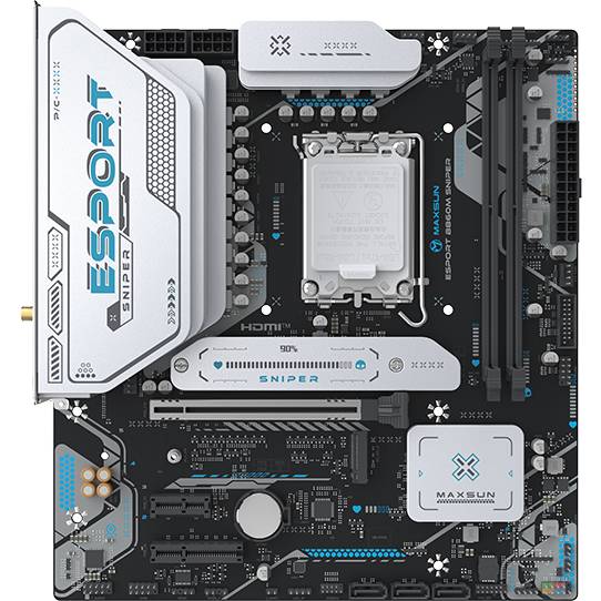 Материнская плата Maxsun MS-eSport B860M SNIPER WIFI, LGA1851, (DP, HDMI), 2xDDR V, mATX