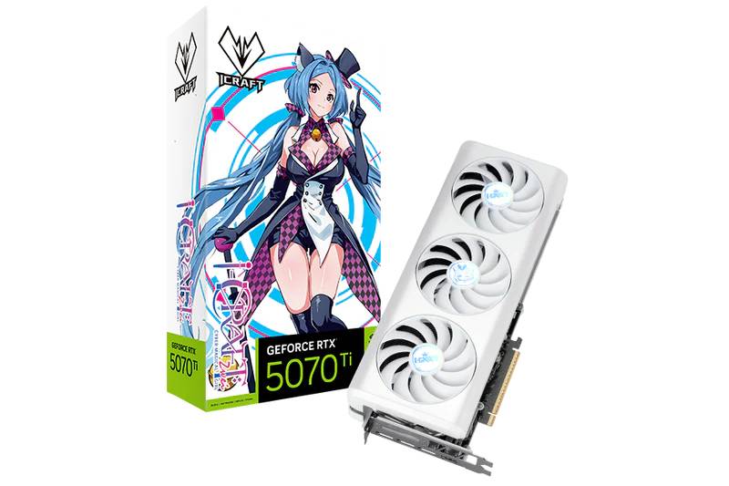 Видеокарта GeForce RTX 5070 Ti, 16Gb GDDR7 256bit, MAXSUN RTX 5070 Ti MS-RTX5070Ti iCraft OC16G AIGA, RTL
