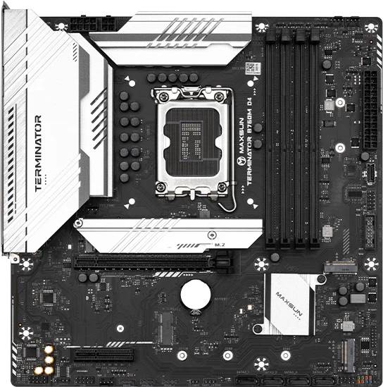 Материнская плата Maxsun MS-Terminator B760M D4 V2, LGA1700, (HDMI, DP), 4xDDR IV, mATX
