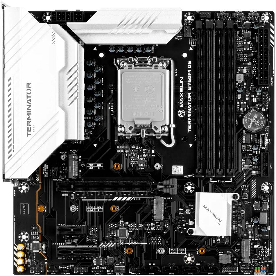 Материнская плата Maxsun Terminator B760M D5 V2, LGA1700, (DP, HDMI), 4xDDR V, mATX