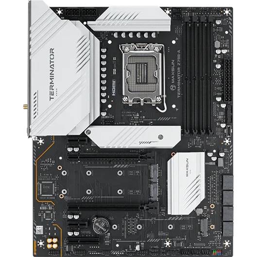 Материнская плата Maxsun Terminator Z790-A WIFI, LGA1700, (HDMI, DP), 4xDDR V, ATX