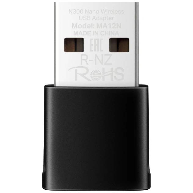 Сетевая карта Wi-Fi, Mercusys MA12N, 2.4GHz, 300Mbps, USB2.0