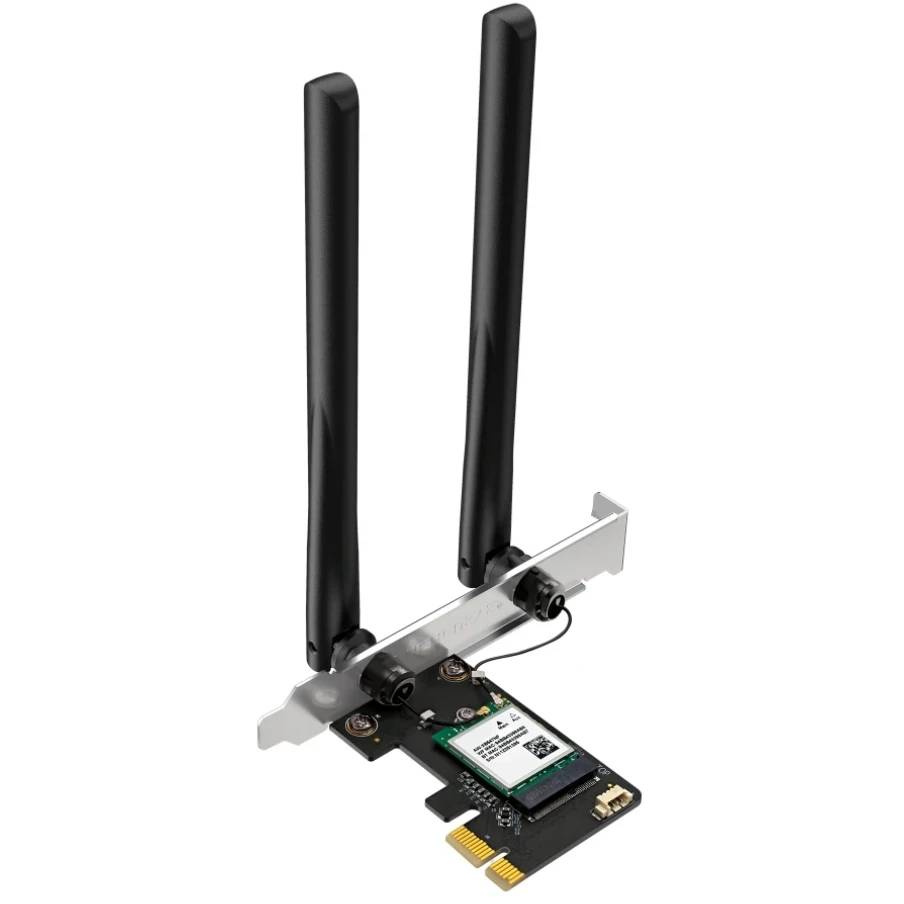 Сетевая карта Wi-Fi+Bluetooth, Mercusys MA70XE, 2.4/5GHz, 1775Mbps, PCI-Ex1