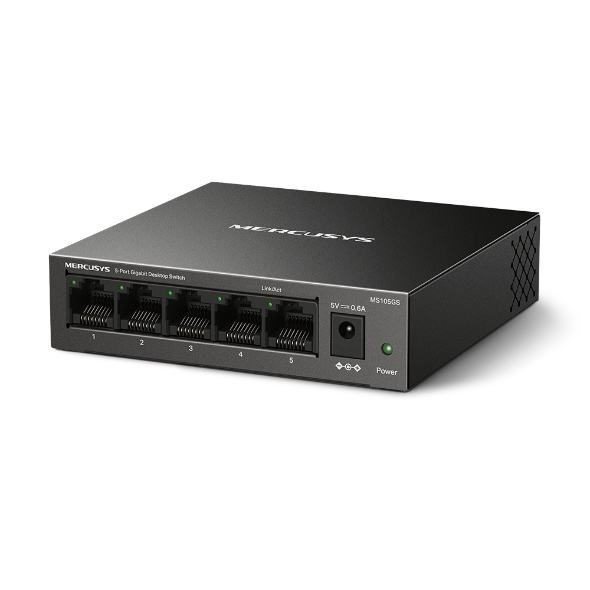 Коммутатор Mercusys MS105GS, 5xLAN 1Gbps