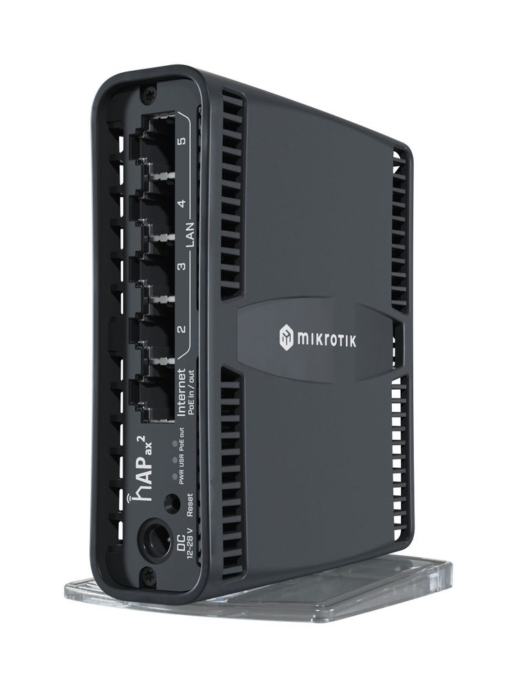 Роутер Wi-Fi MikroTik hAP ax2 (C52IG-5HAXD2HAXD-TC), 2.4/5GHz, 4xLAN 1GBps