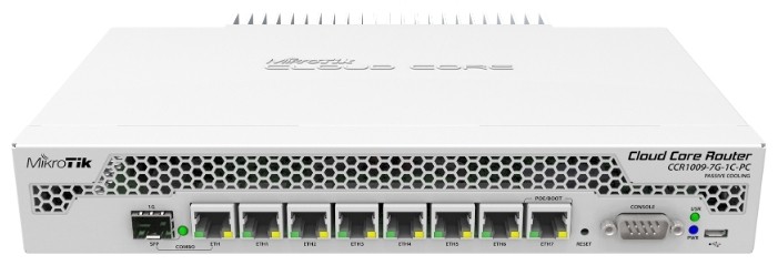 Маршрутизатор MikroTik Cloud Core CCR1009-7G-1C-PC, 7xLAN 1Gbps, 1xSFP, USB