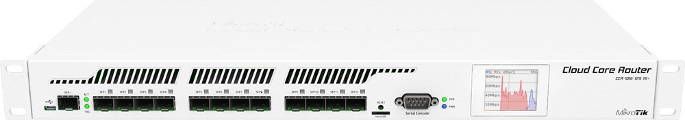 Маршрутизатор MikroTik Cloud Core Router CCR1016-12S-1S+, 12xSFP, 1xSFP+, USB
