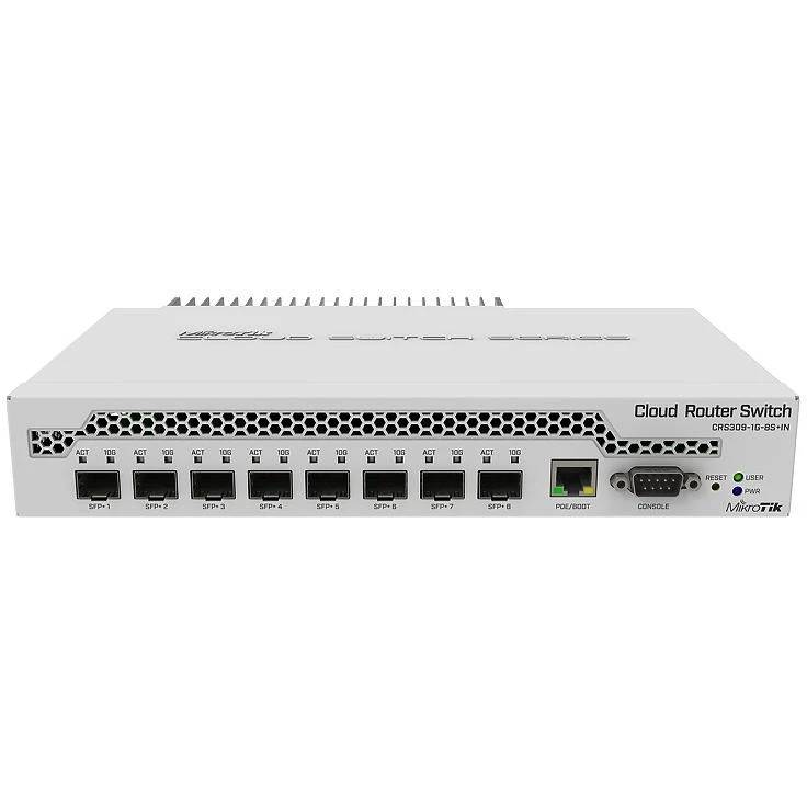 Коммутатор MikroTik CRS309-1G-8S+IN, 1xLAN 1Gbps, 8xSFP+
