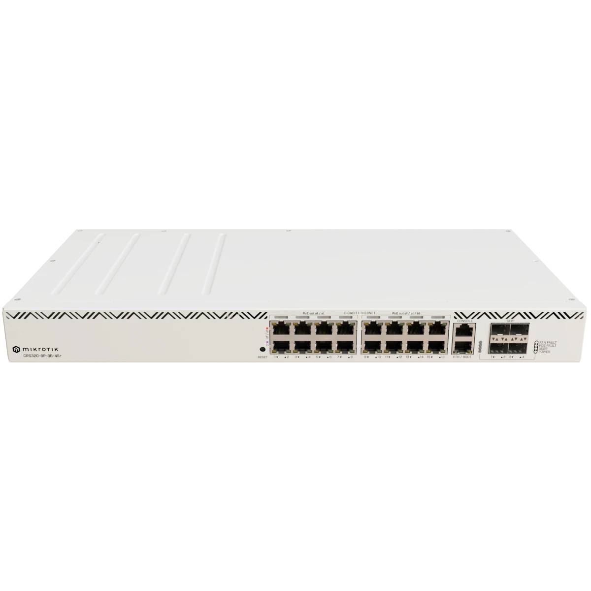 Коммутатор MikroTik CRS320-8P-8B-4S+RM, 16xLAN 1Gbps, 4xSFP+, PoE+