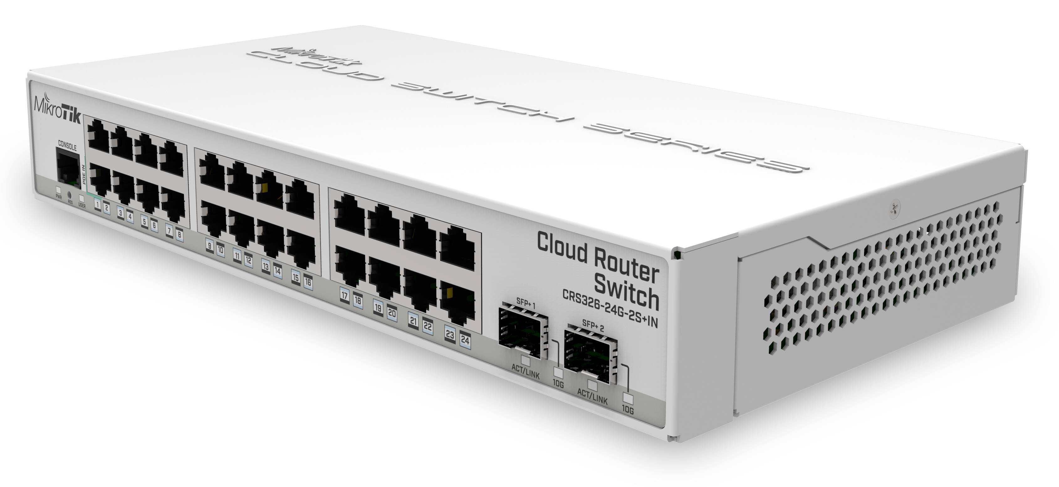Коммутатор Mikrotik Cloud Router Switch CRS326-24G-2S+IN, 24xLAN 1Gbps, 2xSFP+
