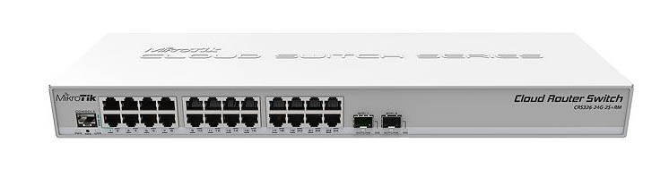 Коммутатор Mikrotik Cloud Router Switch CRS326-24G-2S+RM, 24xLAN 1Gbps, 2xSFP