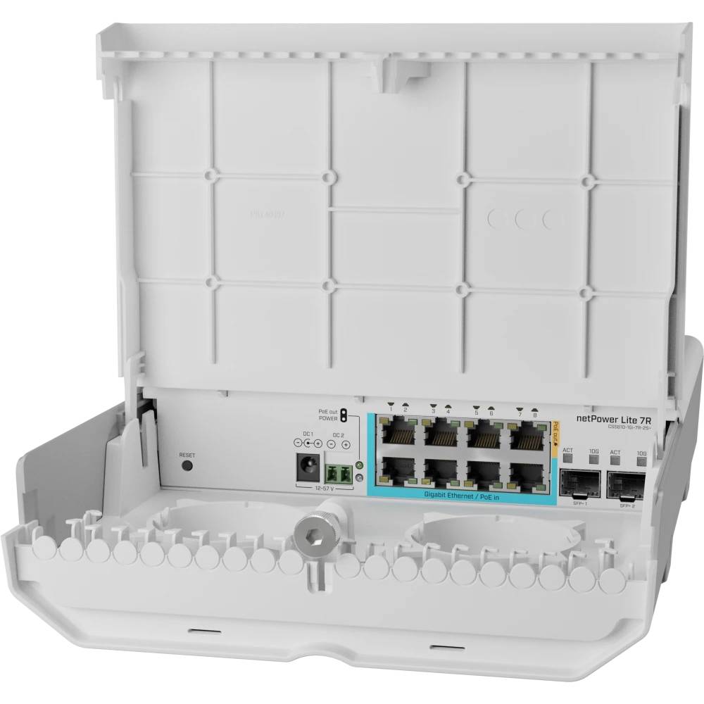 Коммутатор MikroTik CSS610-1GI-7R-2S+OUT, 8xLAN 1Gbps, 2xSFP+, PoE