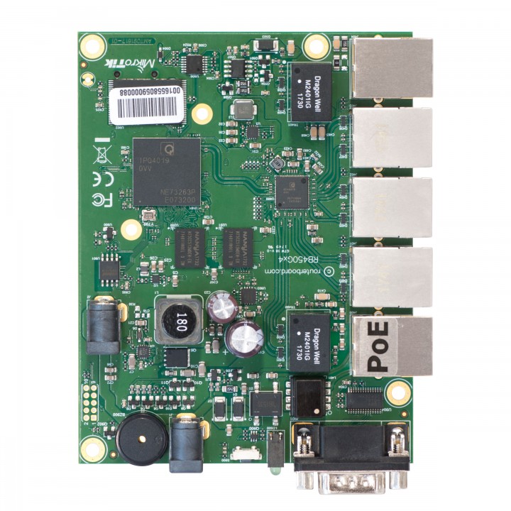 Маршрутизатор MikroTik RB450Gx4, 5xLAN 1Gbps, PoE