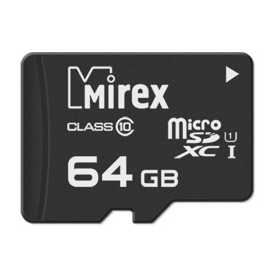 Карта памяти 64Gb Mirex 13612-MC10SD64, SD Micro, SDXC Class 10,  UHS-I